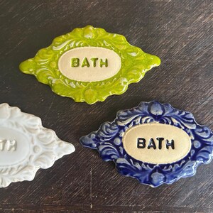 Ceramic BATH Sign, Door Plaque