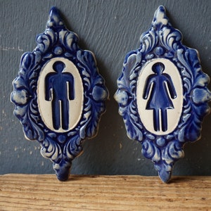 WC Sign / Door Sign / Bathroom sign / Vintage Door Plaque image 2