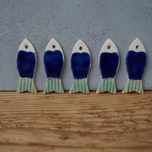 Ceramic Fish Tiles: Miniature Mosaic Art - Set of 7