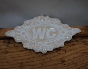 WC Sign / Home decor / Door decor / Bathroom sign / Vintage decor / Door Plaque