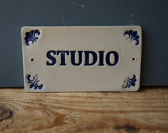 STUDIO Sign / Ceramic Door Sign