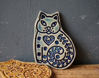 Ceramic CAT MAGNET / FAVOR / Thankyou Gift / Fridge Magnet / Board Magnet memory gift