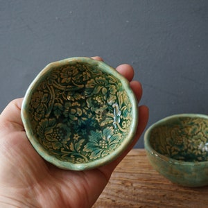 Set of 2 Bowls / Snack Bowls / Dip Bowls / Spice bowls / Sauce Bowls / Salt and Pepper / Tea candle holder image 5