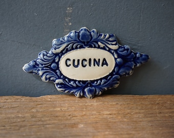 KITCHEN Sign / Home decor / CUCINA Door sign / Vintage decor / Door Plaque