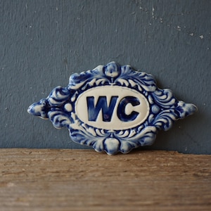 WC Sign / Home decor / Door decor / Bathroom sign / Vintage decor / Door Plaque