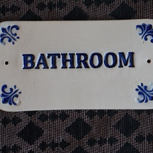 BATHROOM Sign / Home decor / WC Door decor / Bathroom sign / Vintage decor / Door Plaque WC