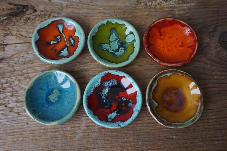 Set of 6 Round Mini Bowls / Bulk ceramic bowls for Gifts image 2