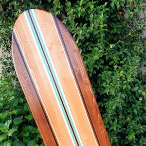Surfboard Wall Art decor | Surf beach decoration | Wooden longboard  | Pick color 11C
