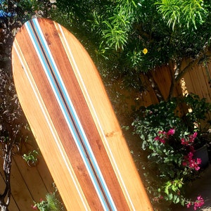 Vintage Surfboard Wall Art | Surf Decoration | Coastal Beach Decor | Tiki Room Sign | Pick colors 104C