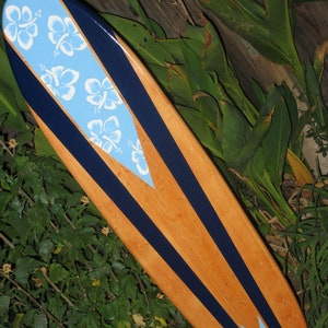 Surfboard Wall Hanging | Beach art | Ocean beach decor | tiki bar surf board | Pick colors 4-47