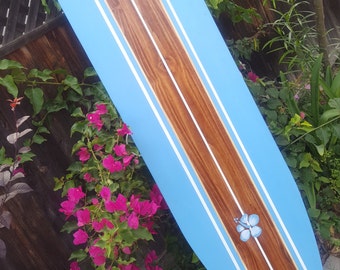 Light Blue Surfboard Wall Art | Hawaiian Surf Decor