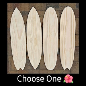 Unfinished Surfboard Wall Hanging | Beach art decoration | Beach decor | wooden longboard | surf board - Choose 1
