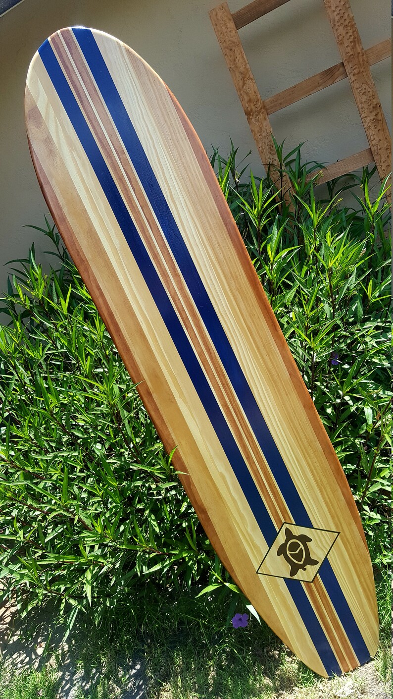 6ft Classic 17C SURFBOARD WALL ART Hawaiian honu surf beach | Etsy