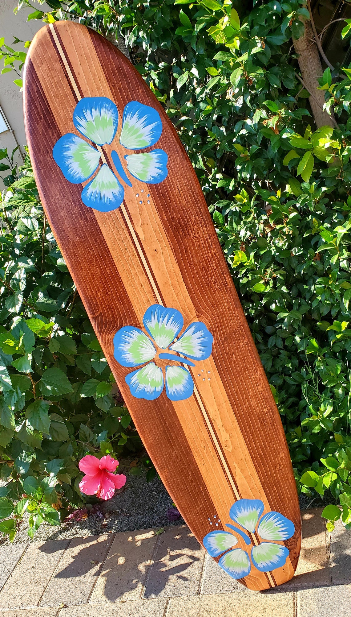 SURFBOARD WALL ART 4120 Hawaiian Surf Beach Hibiscus Decor Etsy