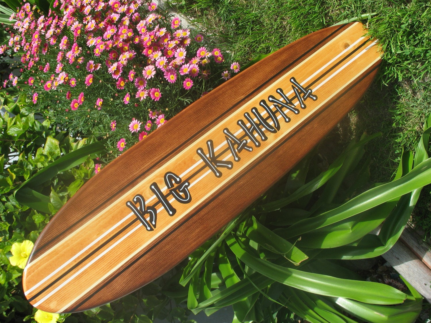 Big Kahuna Surfboard Wall Art | Hawaiian Tiki Decor - Etsy
