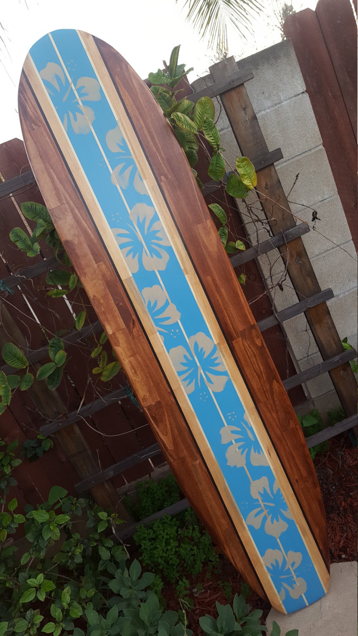 CLASSIC 9C SURFBOARD Wall Art Hawaiian Surf Beach Hibiscus Etsy