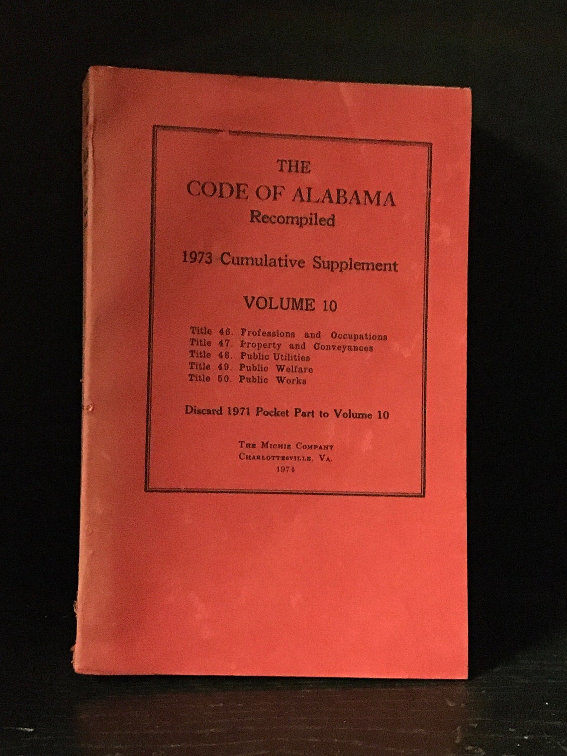 Thé Code of Alabama Volume 10 Etsy