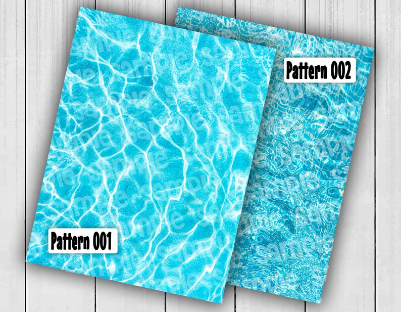 Wrap Icing Frosting Image Fabric Wafer Sticker Decal Decoration EDIBLE PAPER Water Pattern 8 x 10