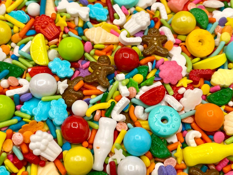 Candy Land Edible Candy Shapes Sprinkle Mix for Cakes Etsy