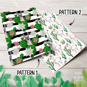 Llama Alpaca - 8” x 10” Seamless Pattern, Edible Icing Paper, Sheet Cake Image Wrap, Birthday, Wedding, Baby Shower Decoration