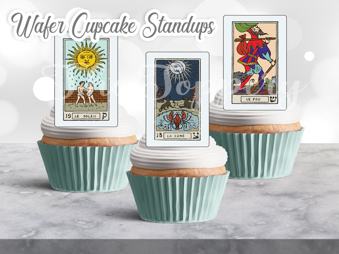 Tarot Cards Wafer Cupcake Toppers Precut Shapes Edible Cut Etsy