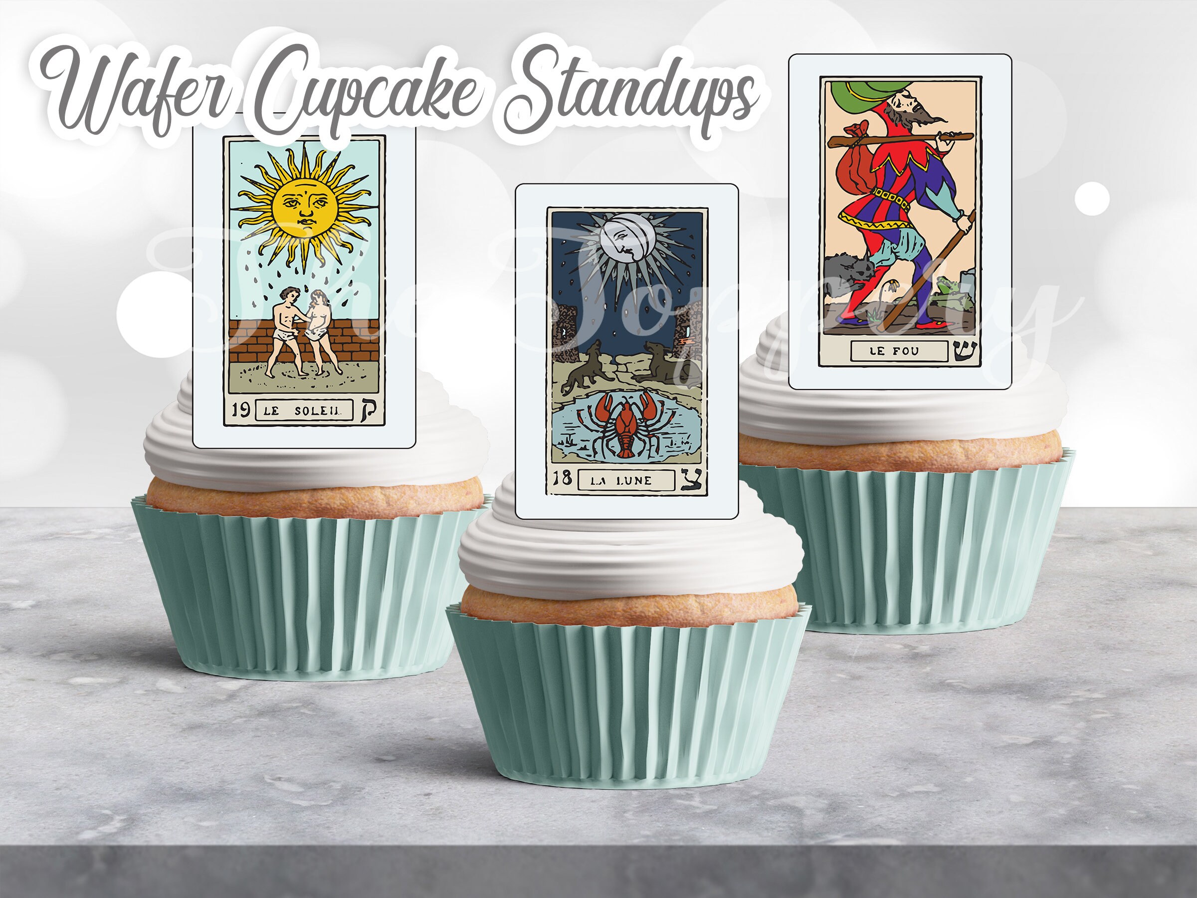 Tarot Cards Wafer Cupcake Toppers Precut Shapes Edible Cut - Etsy