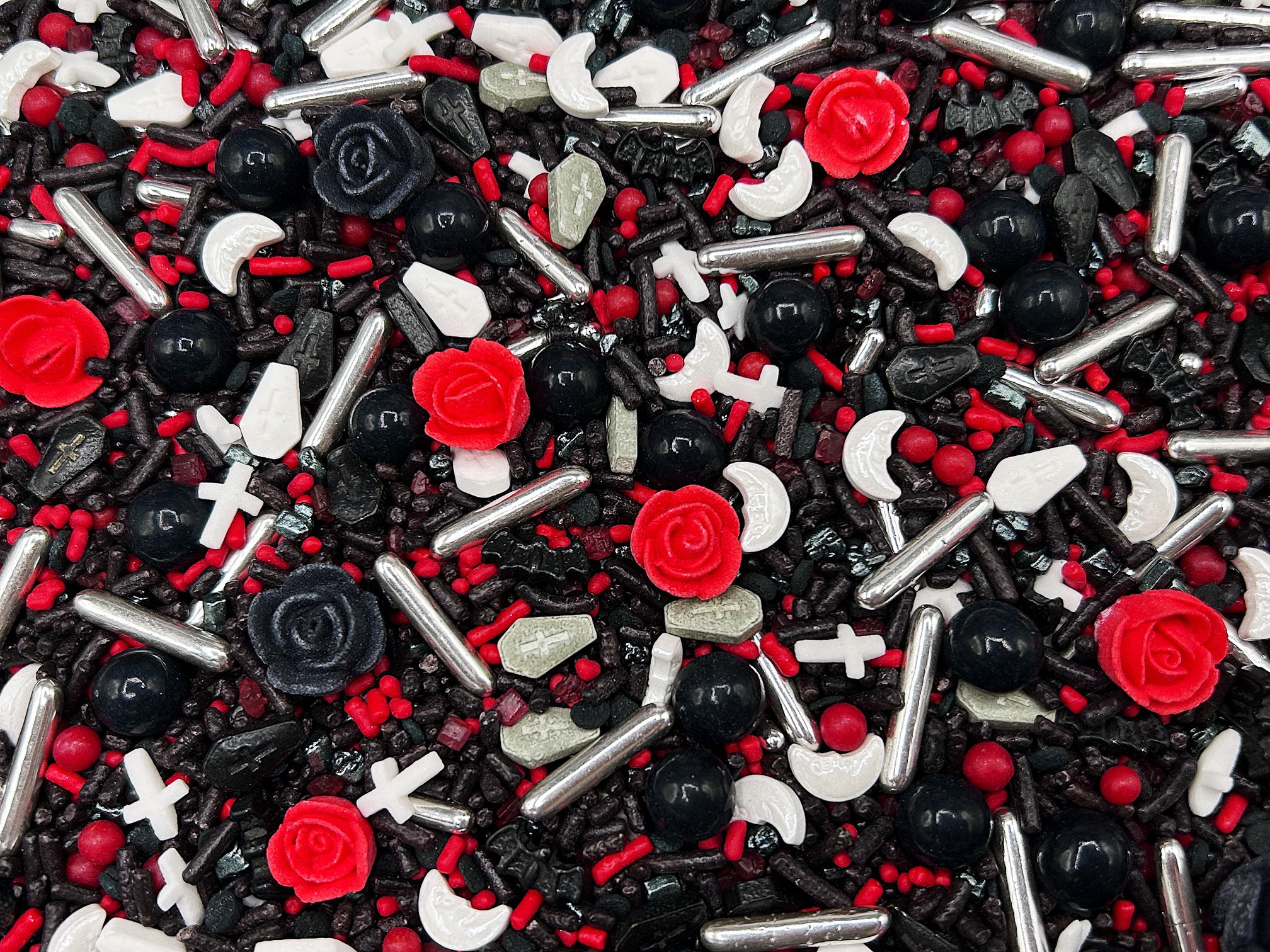Vampire Kisses - Edible Candy Halloween Sprinkle Mix for Cakes, Cupcakes, Cookies, Baby, Wedding, Birthday, Party Favors, Decorations