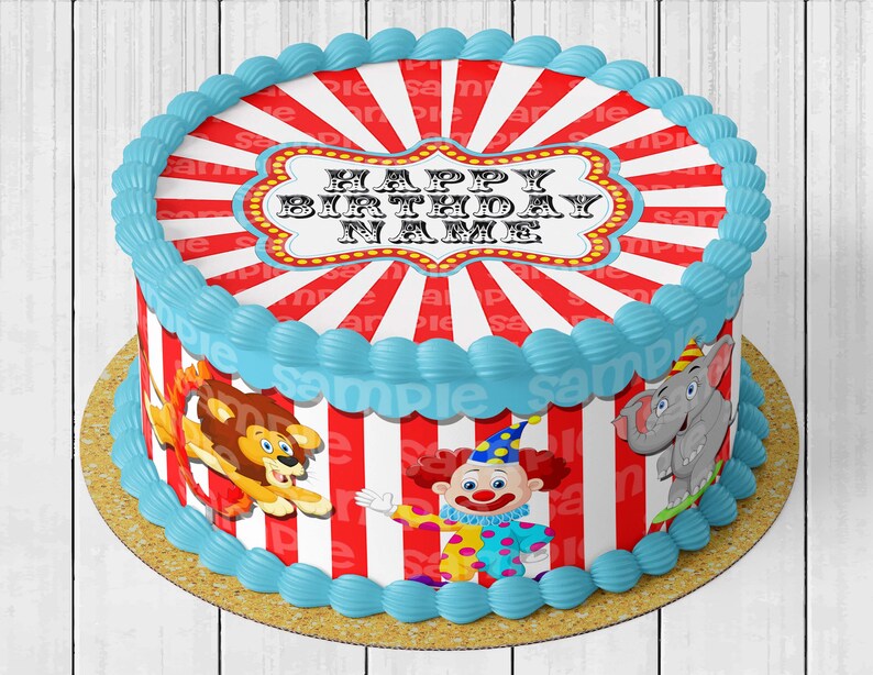 Edible Round Cake Topper Choose From Drop-Down Menu Big ...