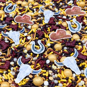 Life's Better On The Ranch Edible Western Candy Sprinkle Mix w/ wafer images for Cakes, Cupcakes, Birthday, Party Favors, Decorations image 7