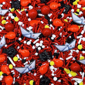 We All Float - Edible Candy Halloween Sprinkles (w/ Wafers Images) for Cake, Cupcakes, Cookies, Wedding, Birthday, Party Favors, Decorations
