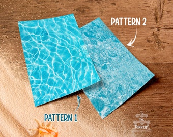 EDIBLE PAPER - Water Pattern 8" x 10" -  Edible Wafer or Icing Paper Sheet Image Cake Wrap Cookie Cupcake Decoration