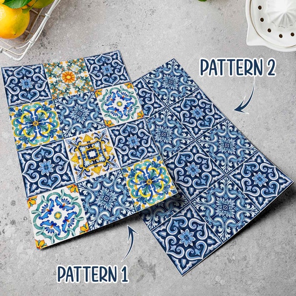 EDIBLE PAPER - Spanish Blue Tile Continual Pattern 8" x 10" - Edible Icing Paper Sheet Image Cake Wrap Cookie Cupcake Decoration