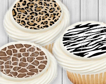 LEOPARD PRINT GREYS ~ EDIBLE Rice Paper Decorations Cake Toppers A4 LEOPARD PRINT GREYS ~ EDIBLE Rice Paper Decorations Cake Toppers A4