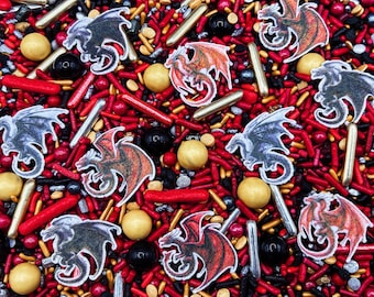 Dragon Games - Candy Sprinkle Mix: Comes w/ Edible Wafer Images for Cakes, Cupcakes, Cookies