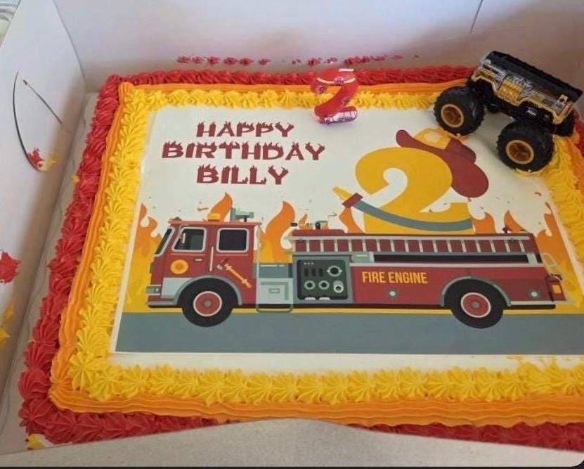 Pompier Anniversaire Décorations Ballon - Pompier Anniversaire Bannière, Camion D'Incendie