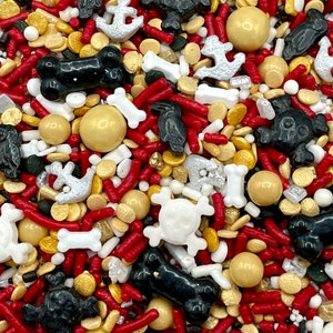 Pirates Life - Edible Candy Shapes Sprinkle Mix for Cakes, Cupcakes, Cookies, Baby, Wedding, Birthday, Party Favors, Decorations