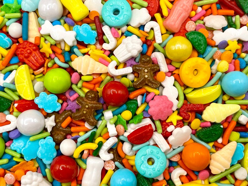 Candy Land Edible Candy Shapes Sprinkle Mix for Cakes Etsy