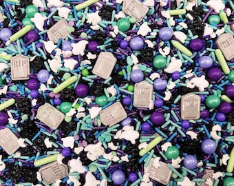 Foolish Mortals - Candy Sprinkle Mix for Cakes, Cupcakes, Cookies, Decorations, Edible Shapes