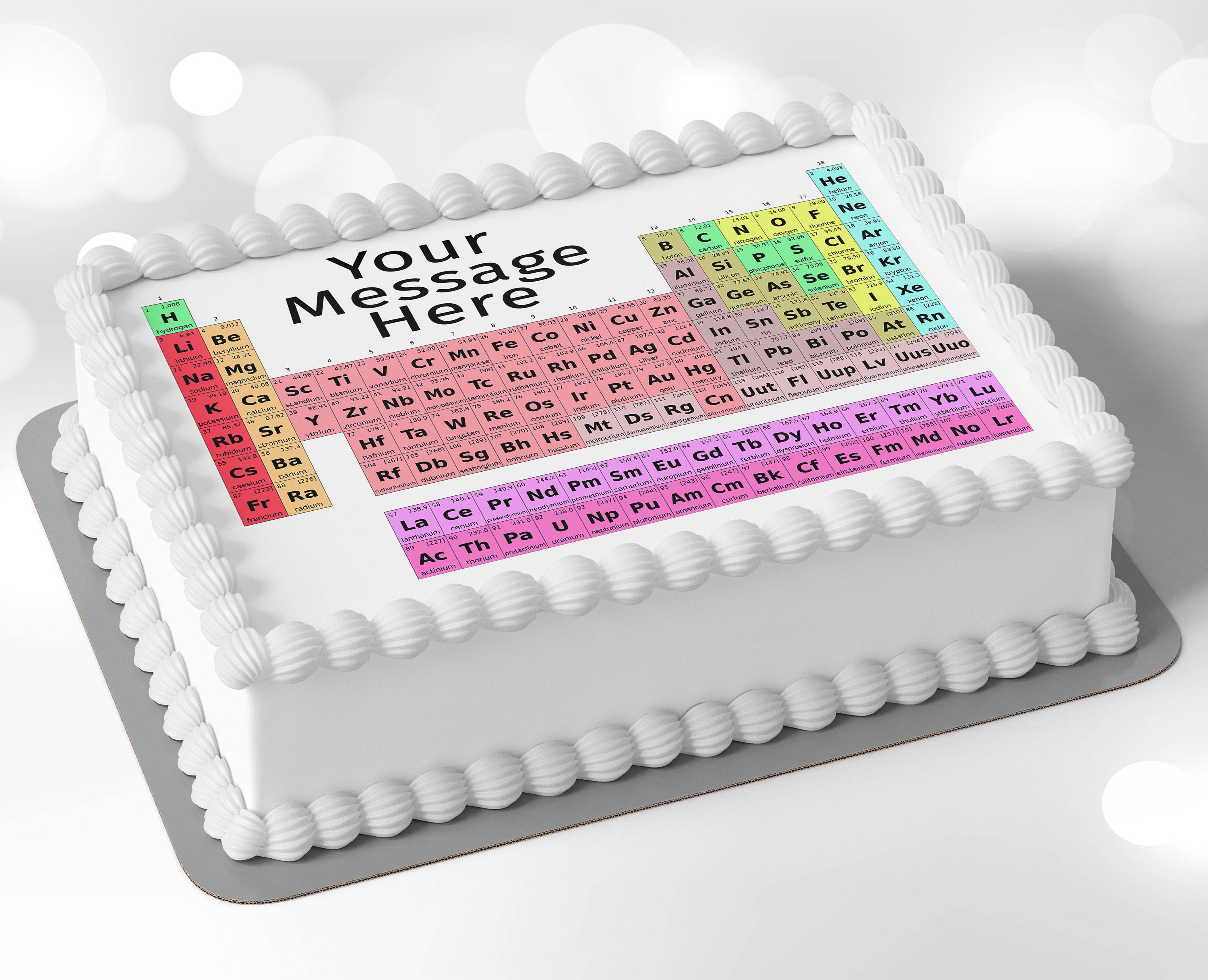 Chemistry Molecule Science Beaker Planet and a Test Tube Edible Cake T – A  Birthday Place