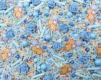 Winnie The Pooh, Blue Candy Sprinkle Mix: Cake, Cupcake, Cookie Decoration