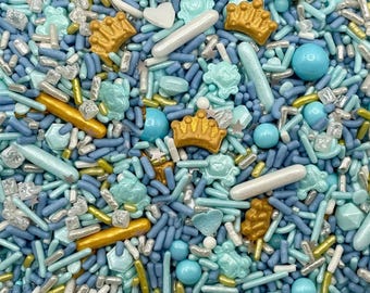 Blue Princess Sprinkle Mix – Royal Candy Decorations, Cake Cupcake Topping
