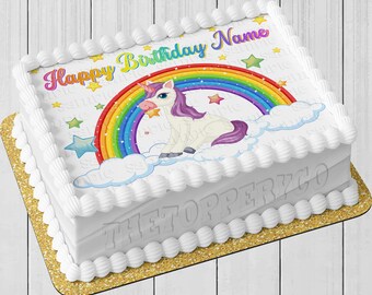 Unicorn Cake Image Etsy