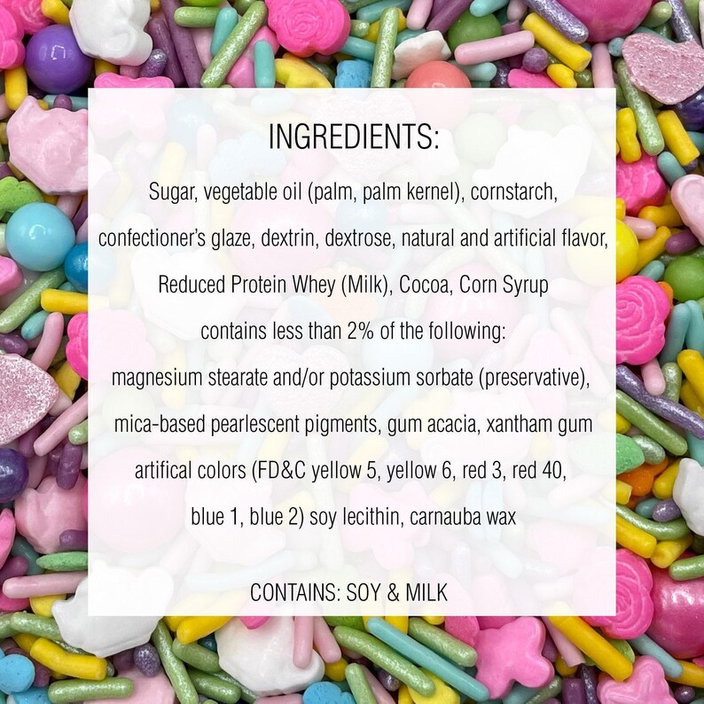 Garden Tea Party Candy Sprinkle Mix for Cakes, Cupcakes, Cookies, Baby, Wedding, Birthday, Decorations image 3