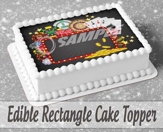 Baking Accs Cake Decorating Kitchen Dining Bar Personalised Casino American Roulette Edible Icing Birthday Party Cake Topper