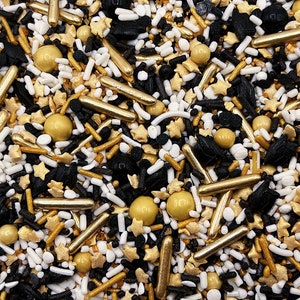 Graduation - Edible Candy Shapes Sprinkle Mix for Cakes, Cupcakes, Cookies, Senior, Class of 2024, Grad Night, Party Favors, Decorations