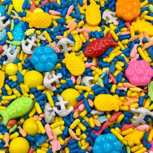 Pineapple Under the Sea Sprinkle Mix – Cake, Cupcake, Cookie Decorations