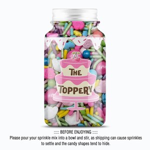 Garden Tea Party Candy Sprinkle Mix for Cakes, Cupcakes, Cookies, Baby, Wedding, Birthday, Decorations image 2