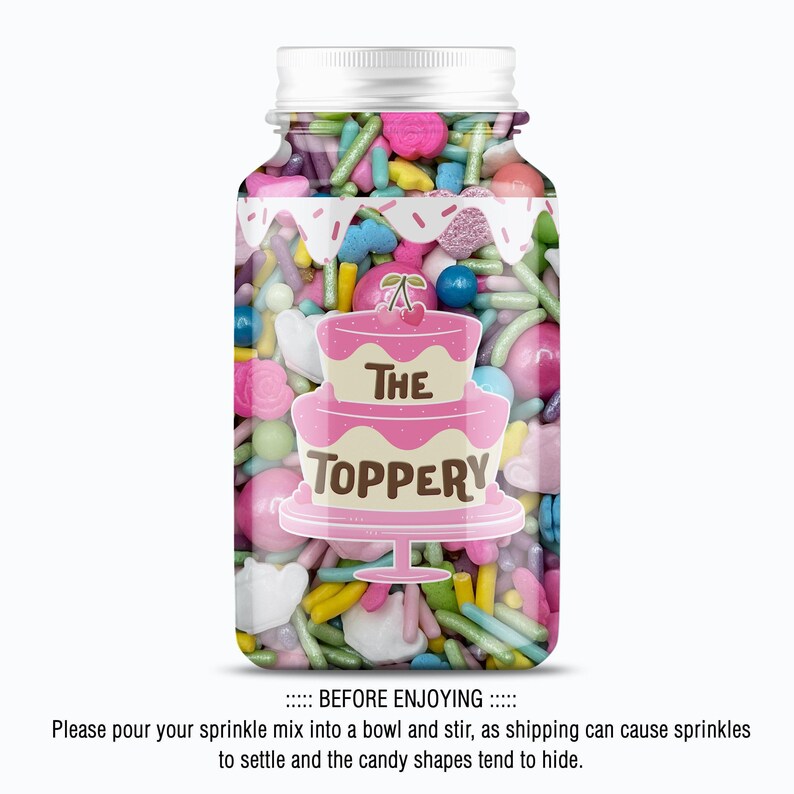 Garden Tea Party Candy Sprinkle Mix for Cakes, Cupcakes, Cookies, Baby, Wedding, Birthday, Decorations image 2