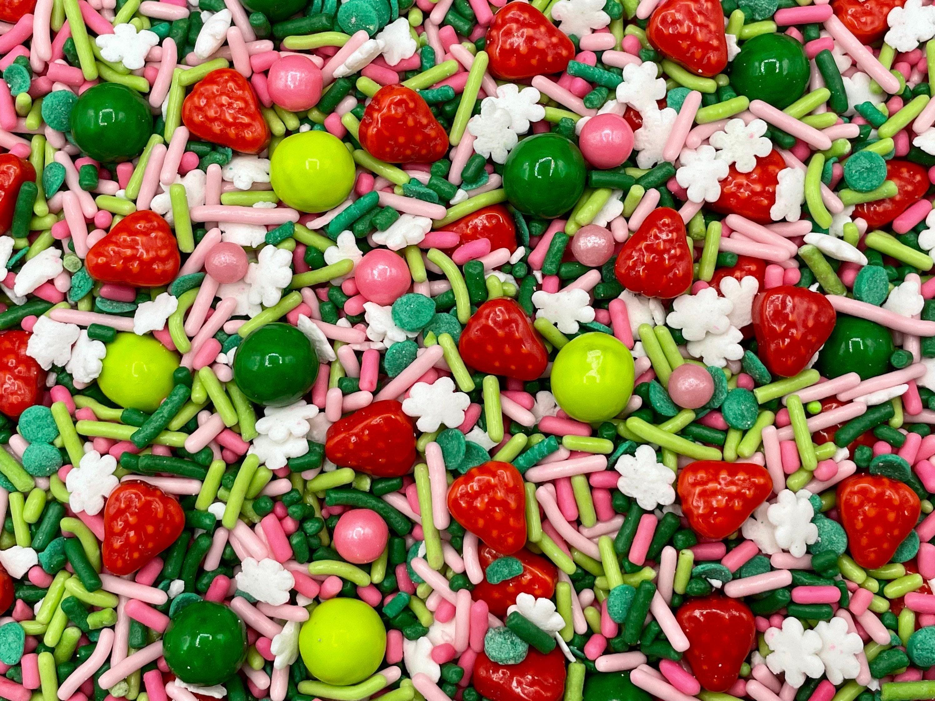 Sweet Berry Garden Candy Sprinkle Mix – Strawberry, Pink & Green