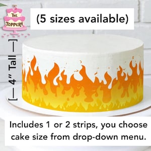 Flames - Edible Cake Wrap Strips (4" Tall) – Firefighter Theme